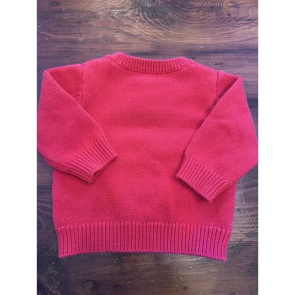 Hatley Holiday Bear Crew Neck Knit Sweater Red Baby Size 9-12 Months - Picture 6 of 10